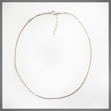 Collier chaîne forçat diamantée 1.9 mm en 45-50 cm