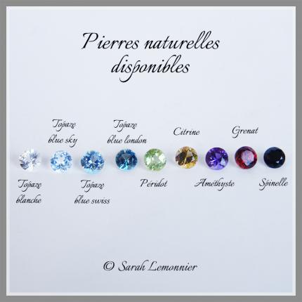Bijoux avec pierres fines naturelles au choix sur mesure
