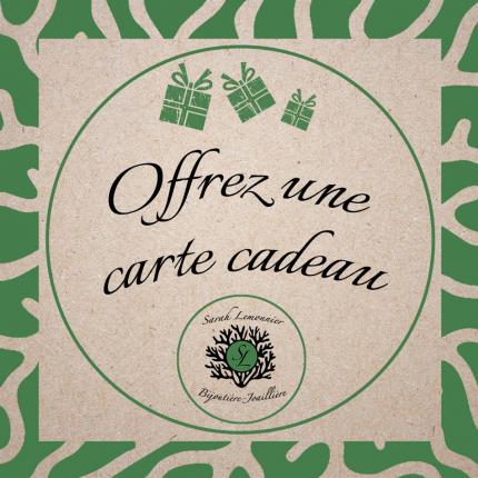 Carte cadeau bijou noël